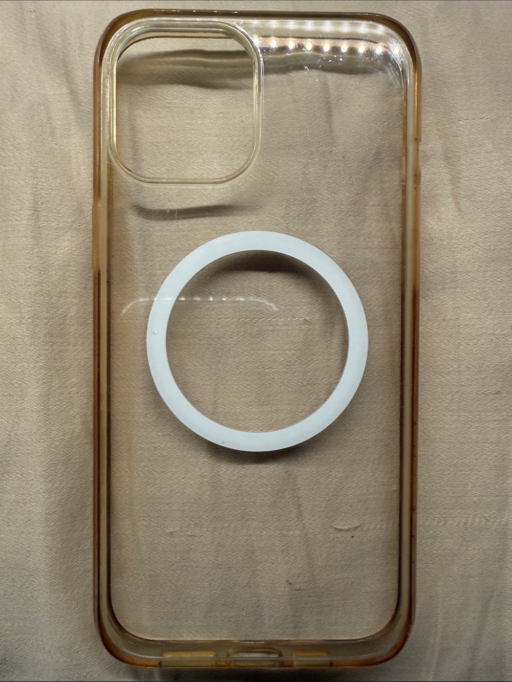 Clear iPhone 12 Pro Max Case with White MagSafe Ring
